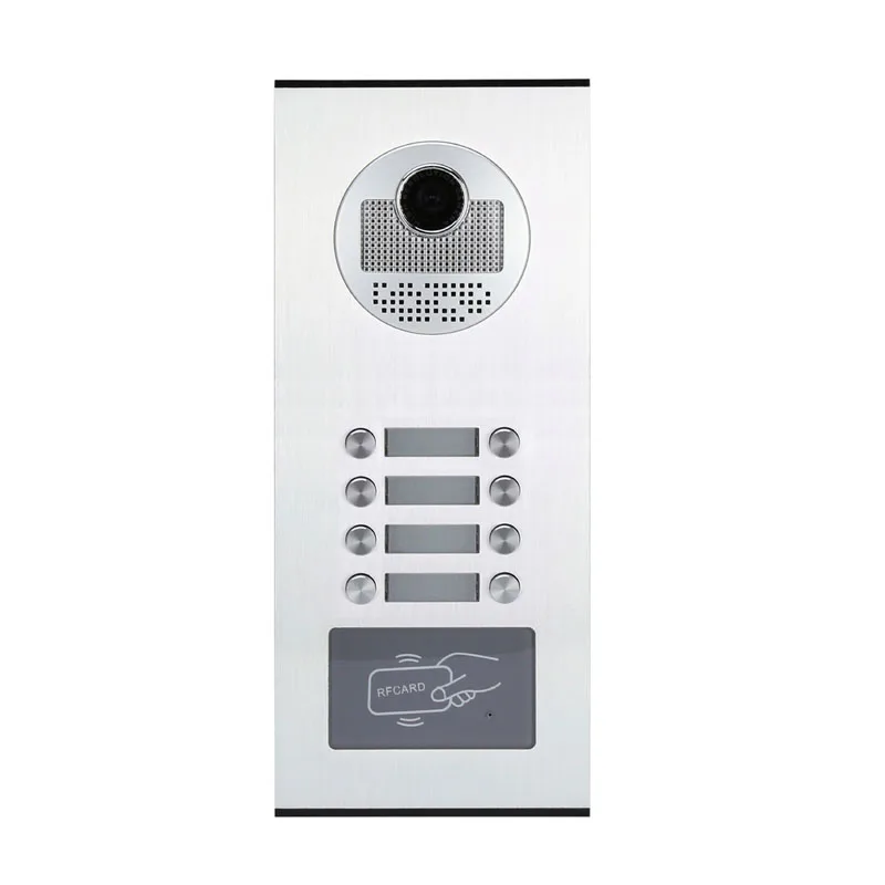 Wire 1 to 8 Home Video Door Phone Intercom Systems Doorbell for Apartment Buildings