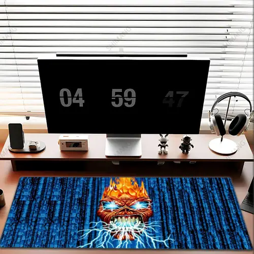 Imagen 2 del producto Cool I-I-Iron m-maiden alfombrilla de ratón grande para juegos LockEdge alfombrilla gruesa para teclado de ordenador mesa escritorio