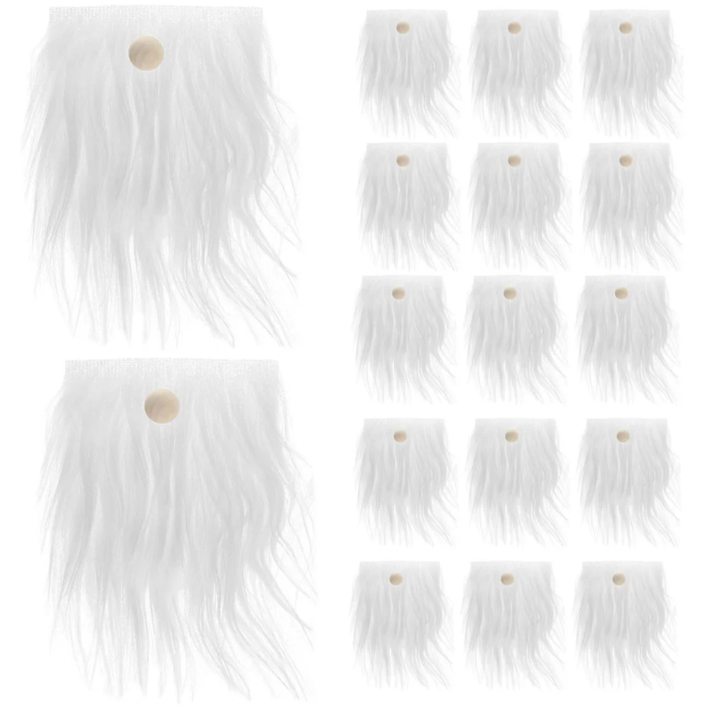 

24 Sets Dwarf Beard Faux Fur Gnome Handmade Fake for Beards Craft Nose Making Supplies Fabric Material