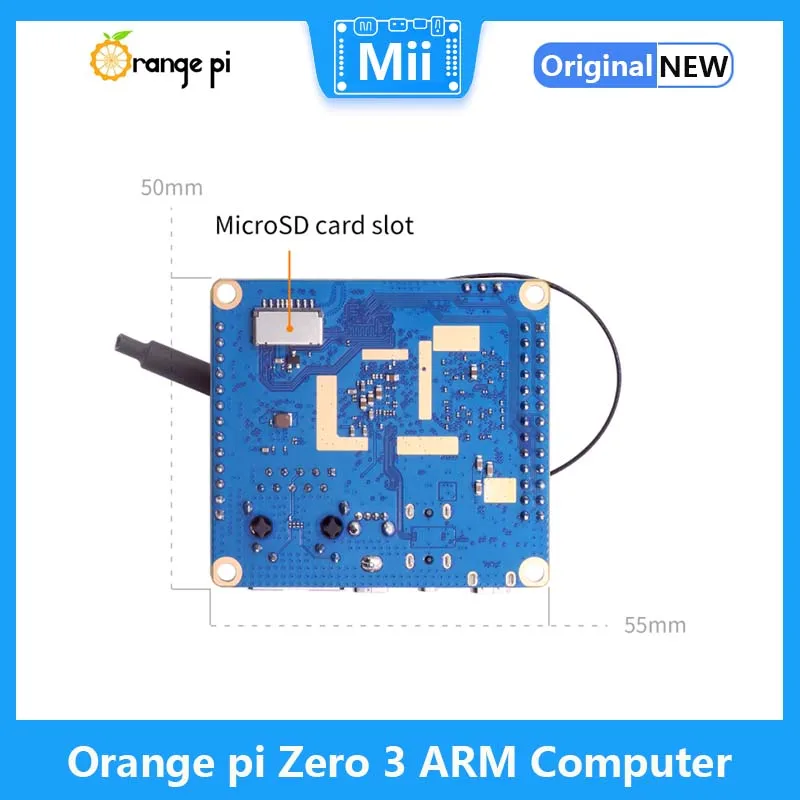 Imagem -05 - Placa Laranja pi Zero3 Arm Allwinner H618 Cortex-a53 Cpu 1g 1.5g 2g 4g Ram Lpddr4 Linux