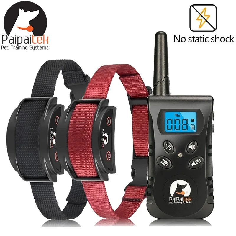 

Dog Training Collar With Remote,No Shock Dog Vibration Collar for Deaf Puppy Dogs,Waterproof Rechargeable Humane Dog Widgets