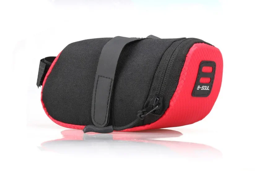 Mountain Bike Saddle Bag With Tail Light Road Bicycle Seat Cushion Tail Rear Pouch Folding Outdoor Riding Accessories Waterproof