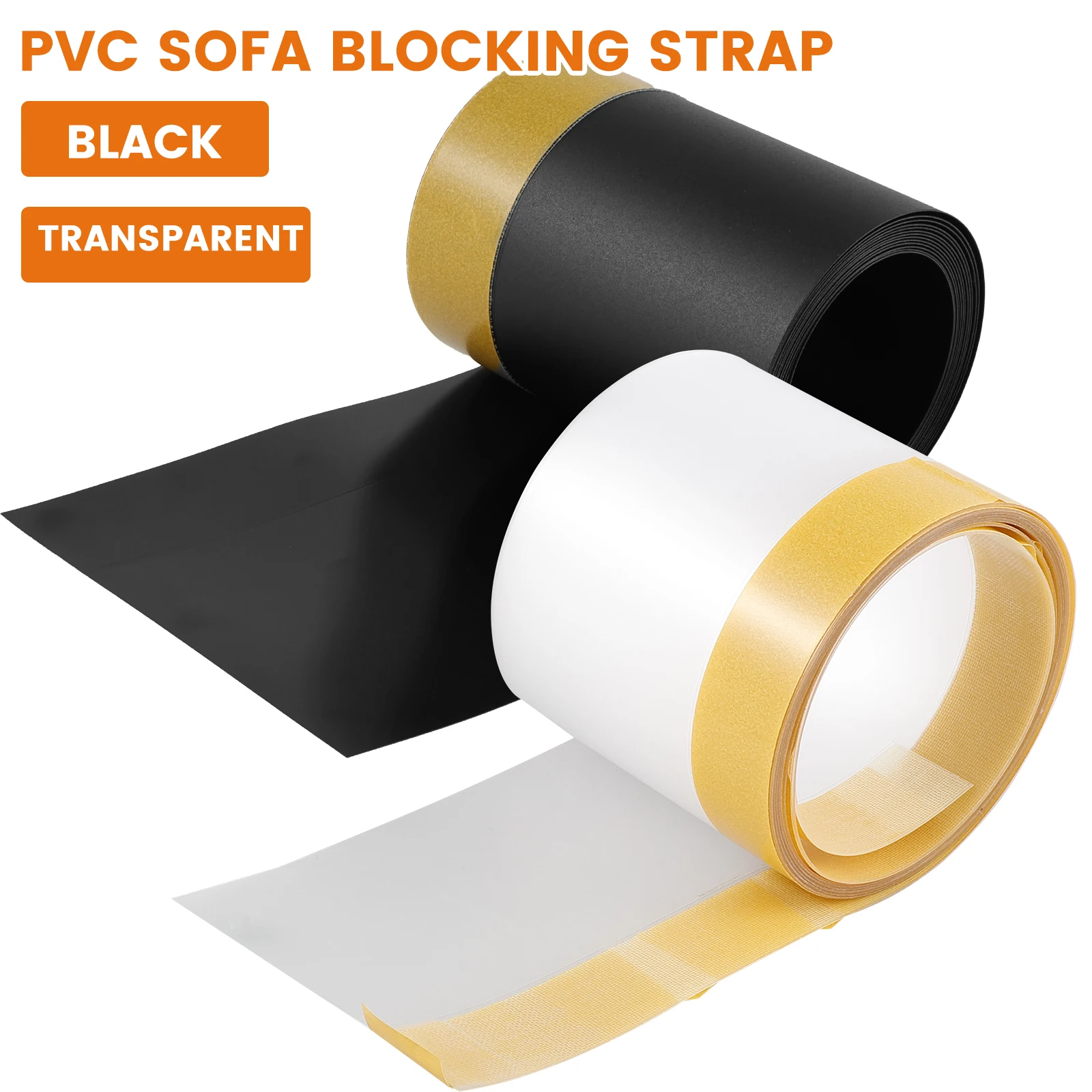 مانع تحت الأريكة من كلوريد البولي فينيل لتحت الأريكة ، أسود ، شفاف ، متعدد الأغراض ، مقطوع ، فجوة أريكة ، مصد ، سدادات ، 300x11cm