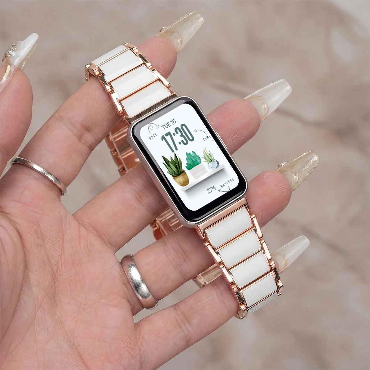 Pulseira de Metal para Samsung - Ceramic Link Bracelet avaliação e preço