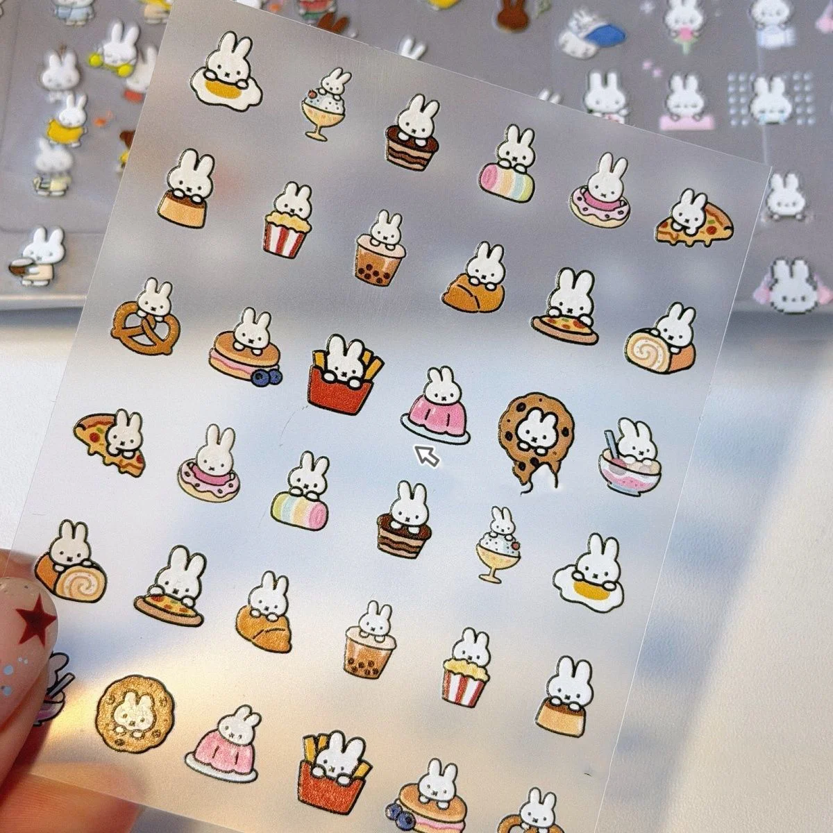 Miffy Animated Transparent PVC Stickers Cute Little Bunny Decorative Stickers DIY Journals Notebooks Planners Stationery