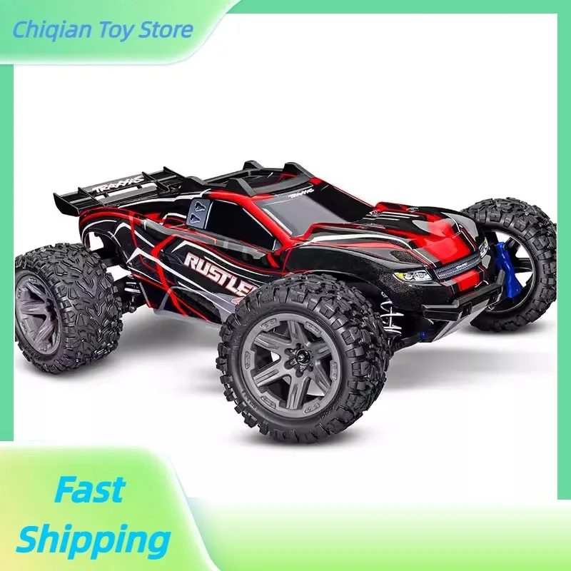 

TRAXXAS Новый 1/10 Rustler с низким шасси с дистанционным управлением, электрический внедорожник, 4WD, бесщеточный # 67164-4 Имитация Подарочная игрушка крутая