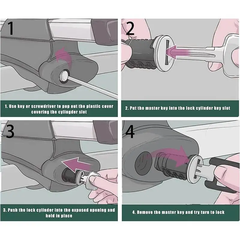 

1pc new Lock Cores For Thule, Replacement For Thule Rack Core,Key Cylinder For Bike Rack Lock,Roof Cargo Lock, Roof Rack Locks