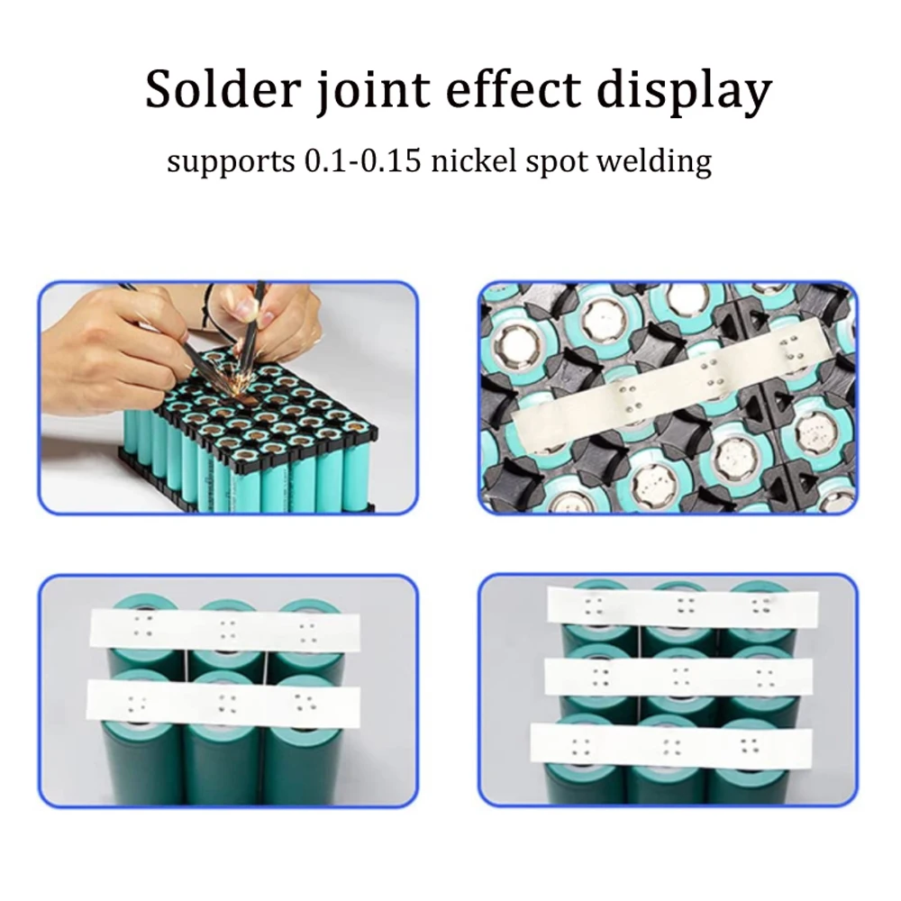 Nickel Plated Strip 18650 Li-ion Battery Nickel Sheet Plate Connector 0.1mm 0.2mm Steel Belt Spot Welding Machine Battery Welder