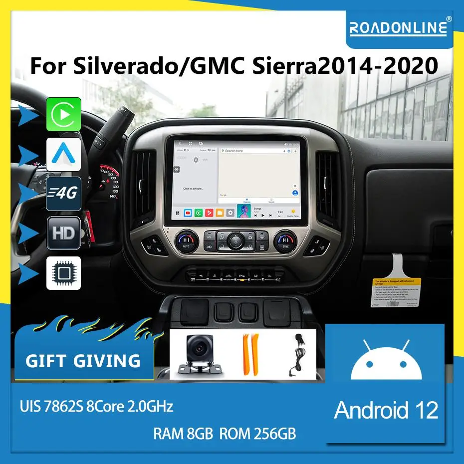 

For Silverado/GMC Sierra 2014-2020 UIS7862S Octa-core 8+256gb Car Navigation CarPlay Car Radio Multimedia player