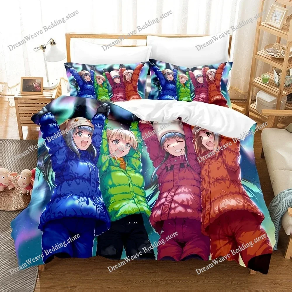 

New Anime A Place Further Than The Universe Bedding Set Single Twin Full Queen King Size Bed Set Adult Bedroom Duvet Cover Sets7