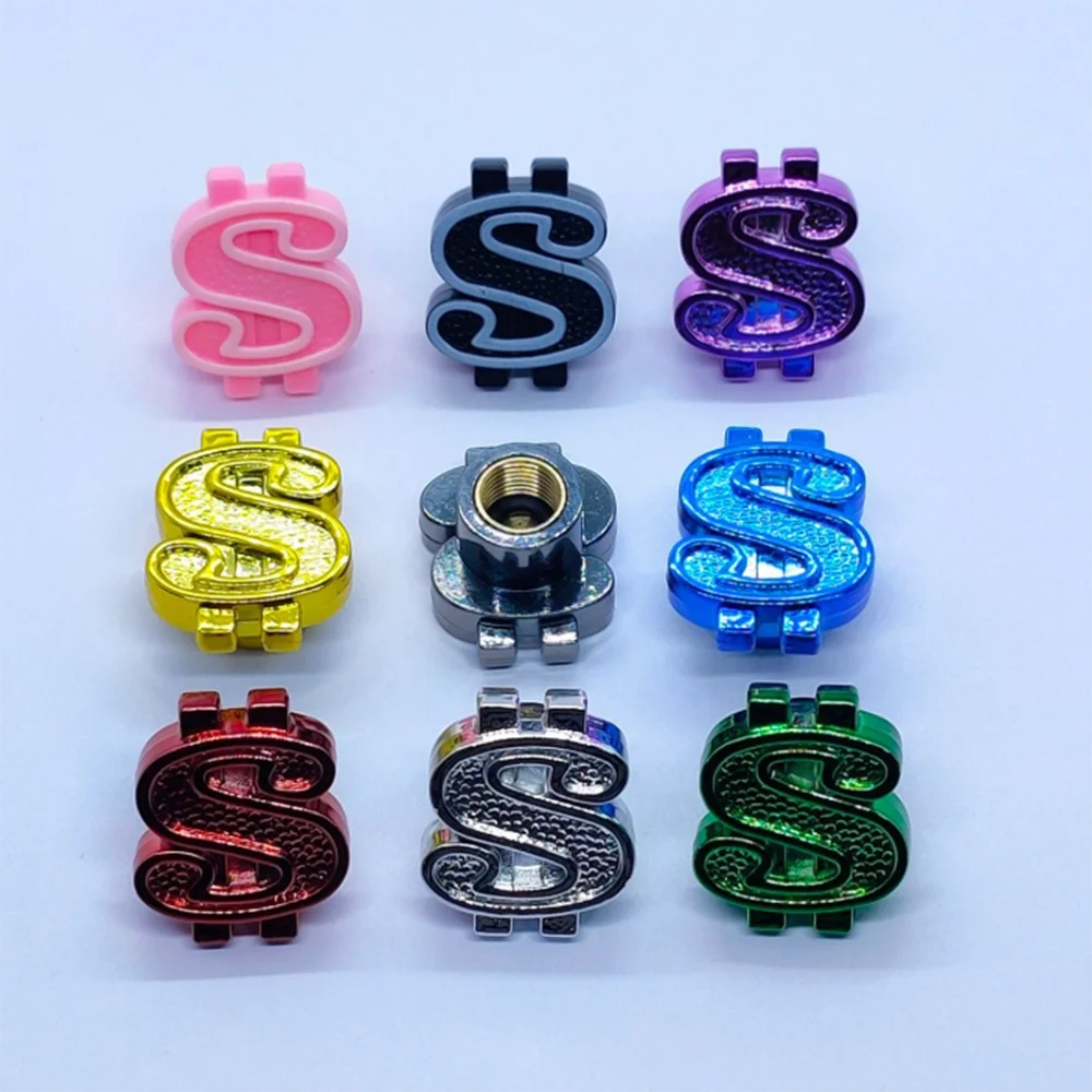 4Pcs Dollar Sign Universal Valve Caps Car Tire Valve Stem Caps Tyre Air Dust Cover Truck Bicycle Wheel Valve Cap