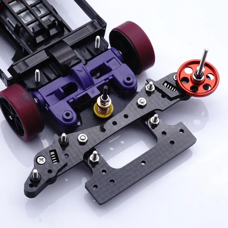 mini 4wd carbon set spring front and rear swing fish fly fish car pivot set for mini 4wd chassis MS MSL 1 set cnc model