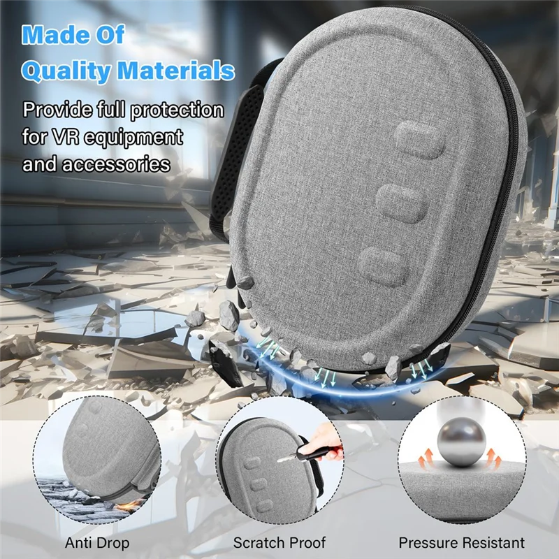 Жесткий чехол ABSY для Oculus/Meta Quest 3- для путешествий, портативная защита, совместимый с Oculus Quest 3