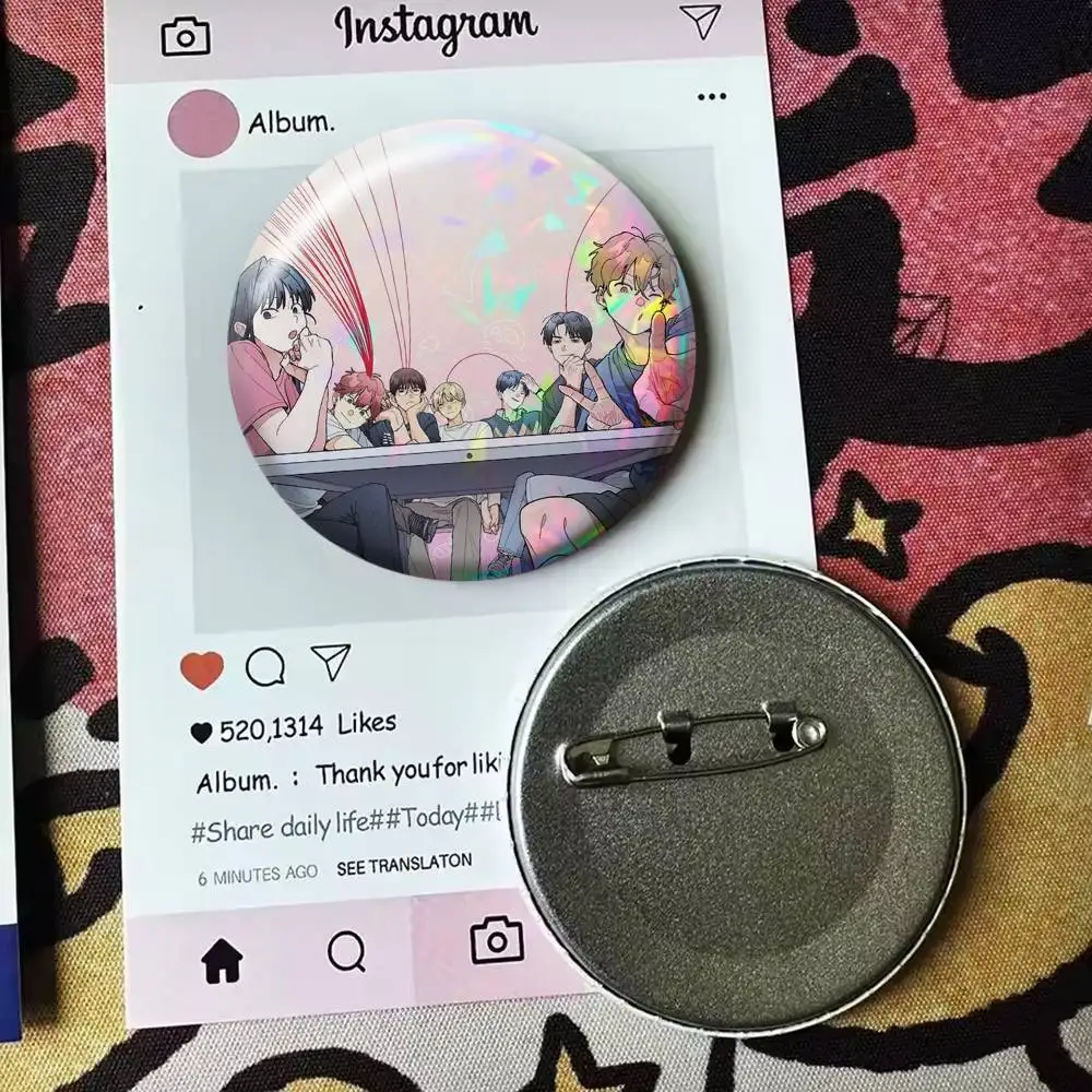 Lustiges Manhwa One-Room TA Laser-Abzeichen, geeignet für Rucksäcke, Kleidung, Hüte, Dekoration, kreative Accessoires – Detail 6