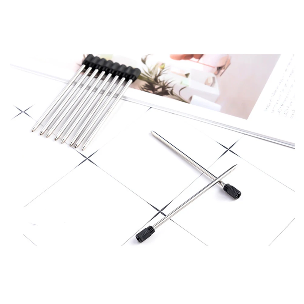 

12pcs Metal For Cross Pens Black Ink 7Cm Fine Point Ballpoint Pen Refills Standard Size Smooth Writing Comfortable Use Refill