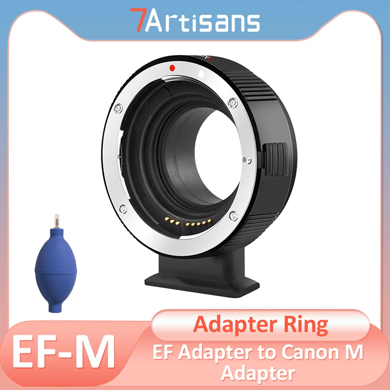 7artisans AF Lens Adapter EF-EOS M Auto Focus Camera Lens Convertor for Canon EF Mount Lens to Canon EOS M Camera EF-M M50 M6