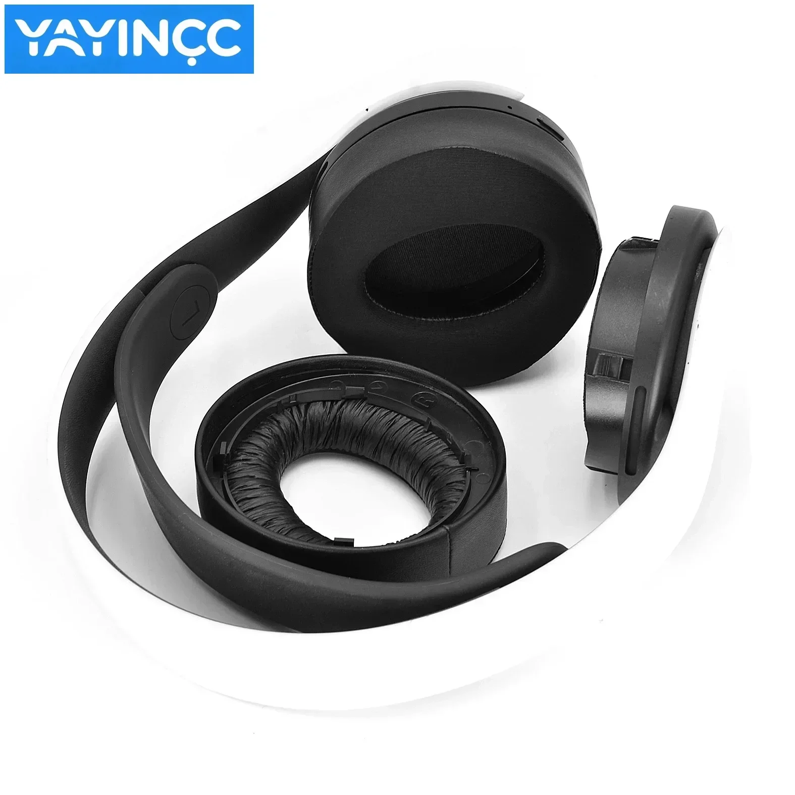 

YAYINCC Replacement Cooling Gel Earpads Ear Pad Memory Foam For Sony Playstation 5 Pulse PS5 3D Wireless Headset