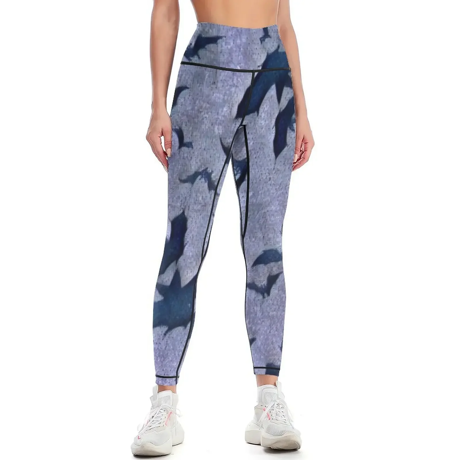 

Blue Bat On Purple. Leggings Sports pants for push up tights for sports for Women's tights Womens Leggings