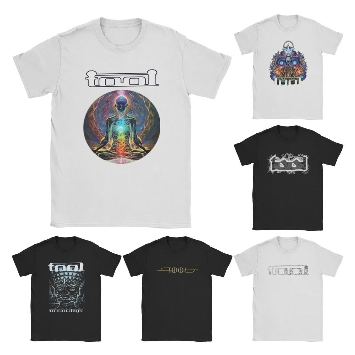 Rock Tool Band Galaxy Men T Shirts Lateralus Heavy Metal Music Tees Short Sleeve Crewneck T-Shirt Pure Cotton Birthday Gift Tops