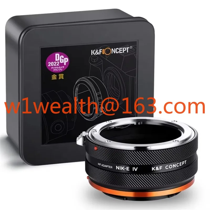 

High-precision lens mount adapter for Nikon F-series lenses to Sony E-series mount cameras