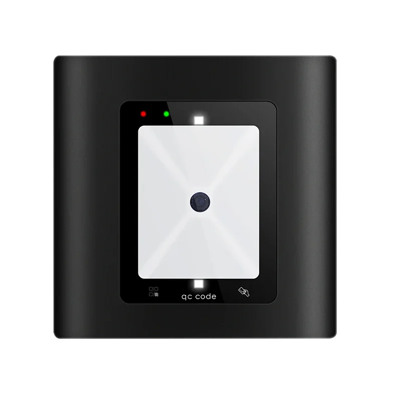 Leitor de cartão de acesso de código qr 2d à prova d'água 13.56mhz ttl incorporado piscando dinâmico 12v rfid wiegand usb formato rs232 leitor de cartão rf
