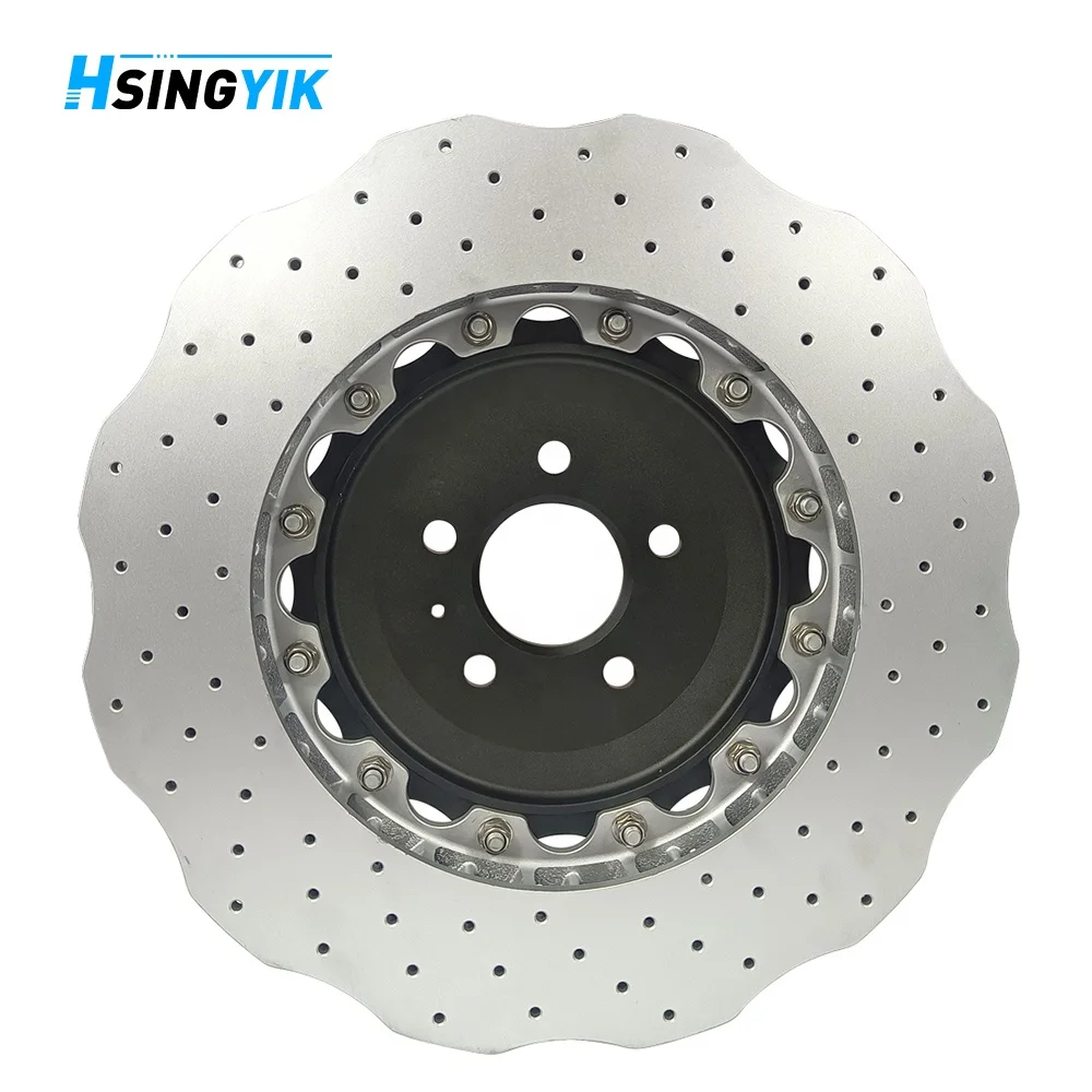 2026 New 2-Pieces Rotor Brake Disc for Au di Q7 Q8 V W Touareg Front 4M0615301BM 400X38MM Rear 4M0615601P 350X28MM