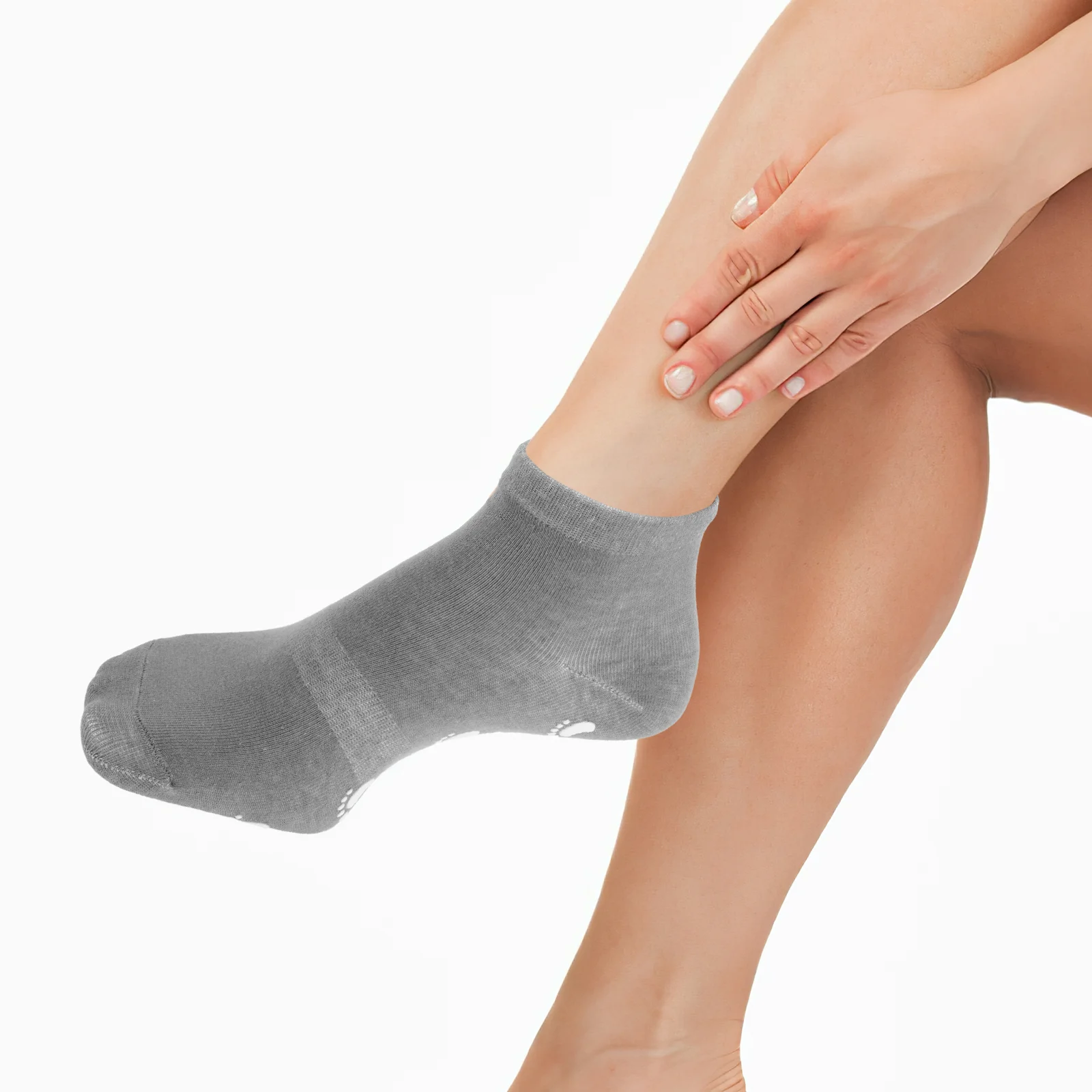 

Hard Skin Repair Socks Gel Moisturizing Protective Dry Feet Grey Vegetable Women's