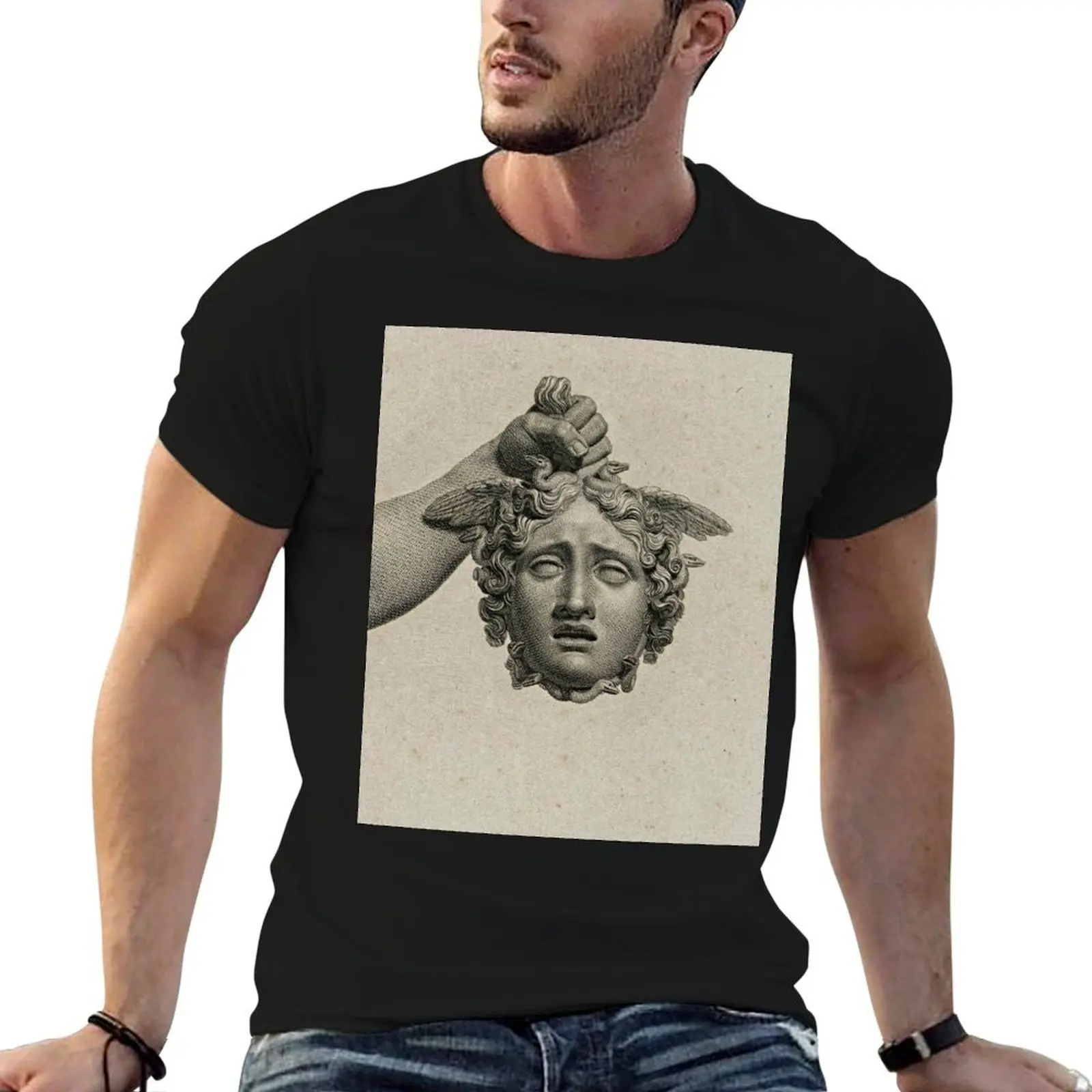 

Perseus with the head of Medusa by Domenico Marchetti T-Shirt man t shirts for men anime tshirt t shirt man luxury T-Shirt