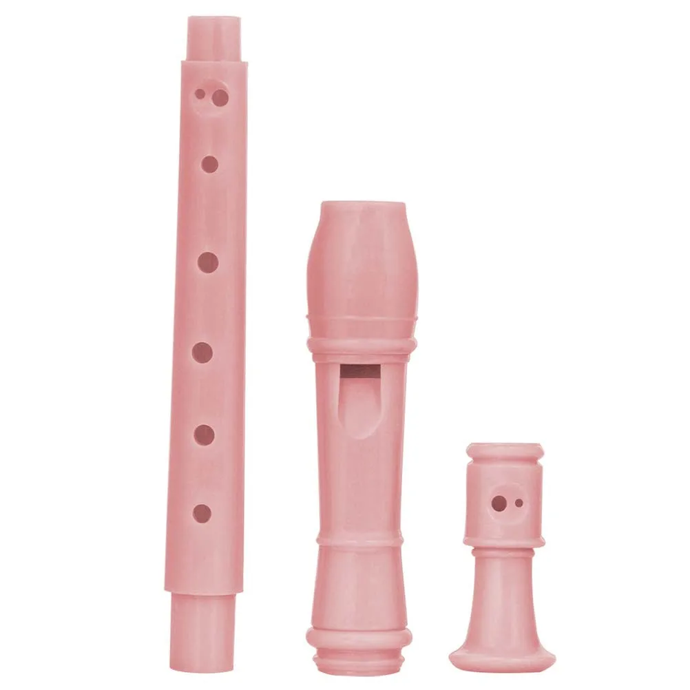 

ABS Recorder Flute Pink Safe Beginner Musical Instrument Practice Hand Flexibility Coordination