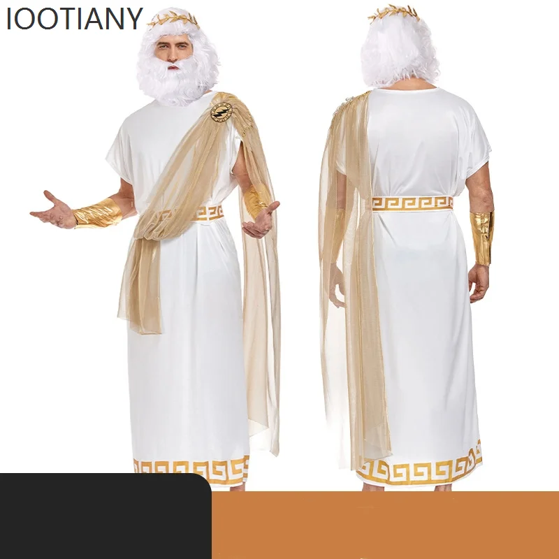 

Halloween Role-playing Ancient Greek Gods Zeus Egyptian King Costume Adult Roman King Carnival Party Stage Performance Costume