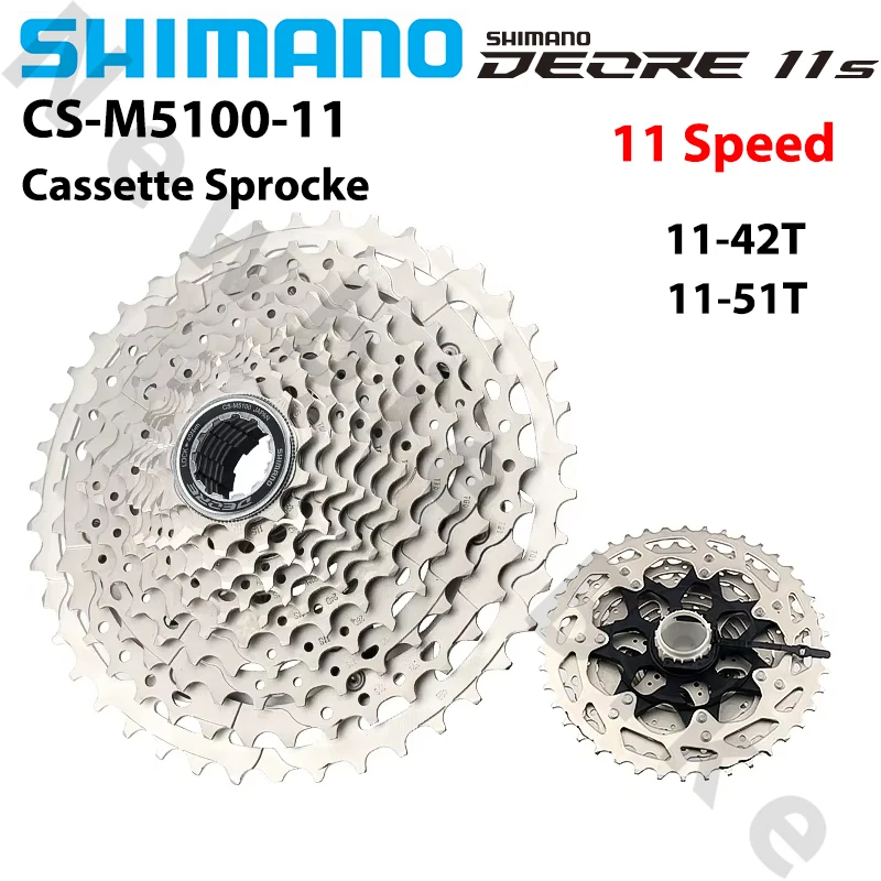 

SHIMANO Deore M5100 11-скоростная кассета Sprocke Freewheel для MTB горного велосипеда CS-M5100 11-51T 11-42T 11V оригинальные детали для велосипеда