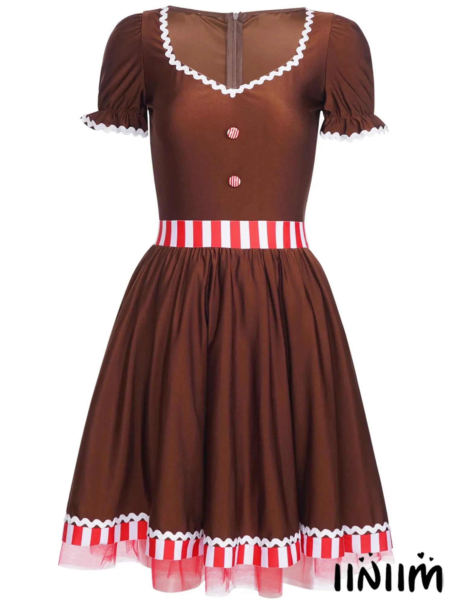 

Women Christmas Character Dress with Comfort Fit And Adjustable Silhouette Suitable Xmas Dress for Daily Festive Wear