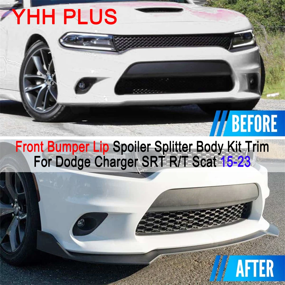 

3PCS Charger SRT R/T Scat Front Bumper Lip Splitter Spoiler For Dodge Accessories Auto Exterior Modification Protection Parts