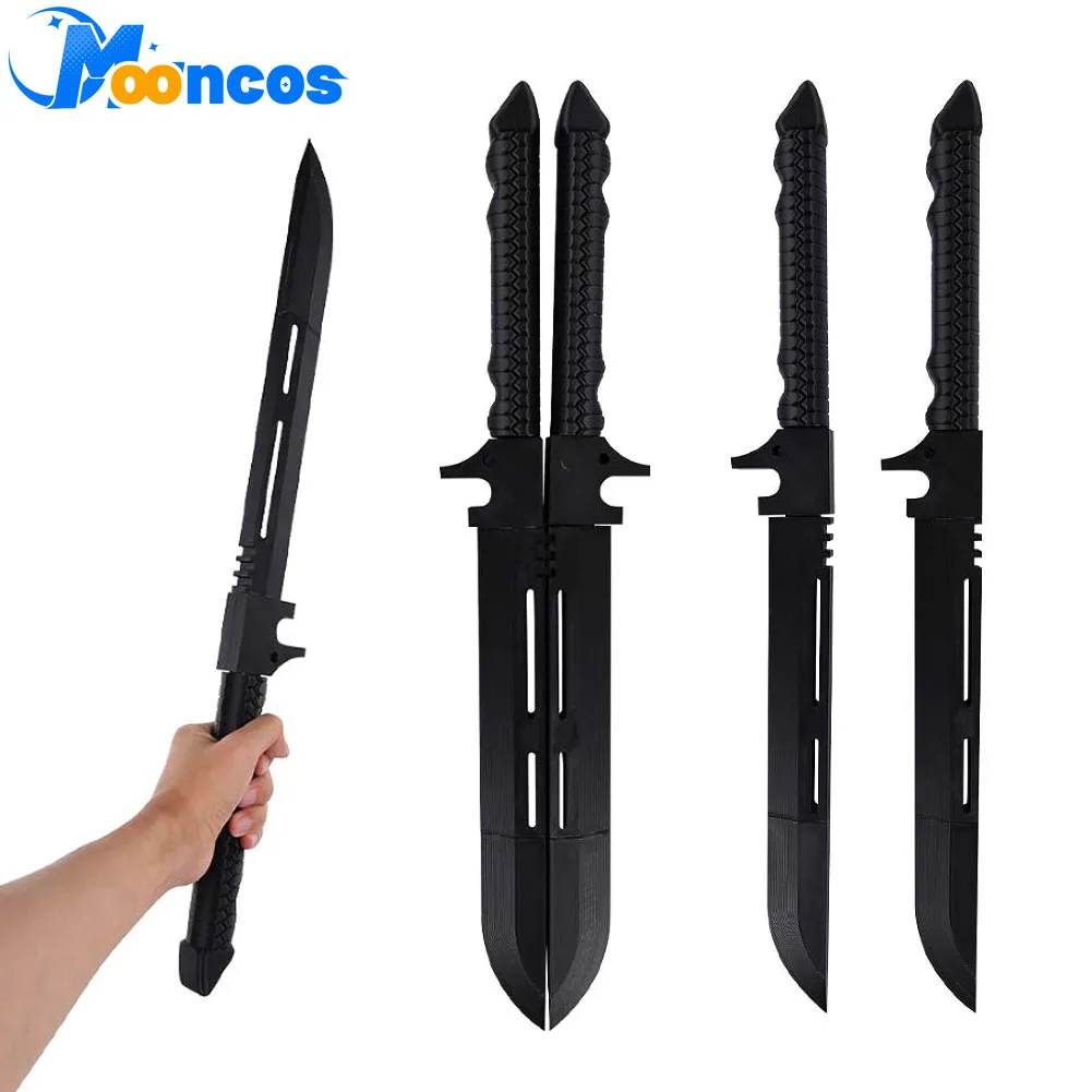 2pcs Soshiro Cosplay Hoshina Knife/Knives Black Plastic Ornament Anime Costume Accessories Sword Props for Men Halloween Party