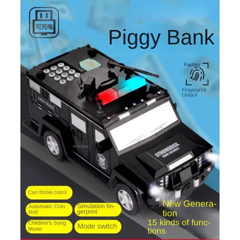 Children's Gift Car Piggy Bank Only-in-No-out Boys and Girls Password Suitcase