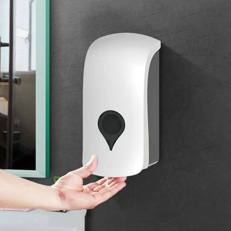A23E-Manual Press Wall-Mounted ABS Plastic Soap Dispenser 1000Ml - Available In White