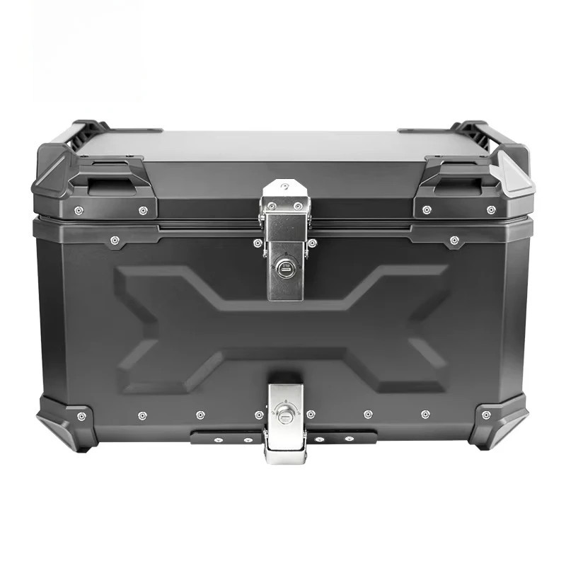 

F2-MOTO 65L Black Aluminum Top Case Motorcycle Top Box Motorcycle Tail Box Motorcycle Luggage Box