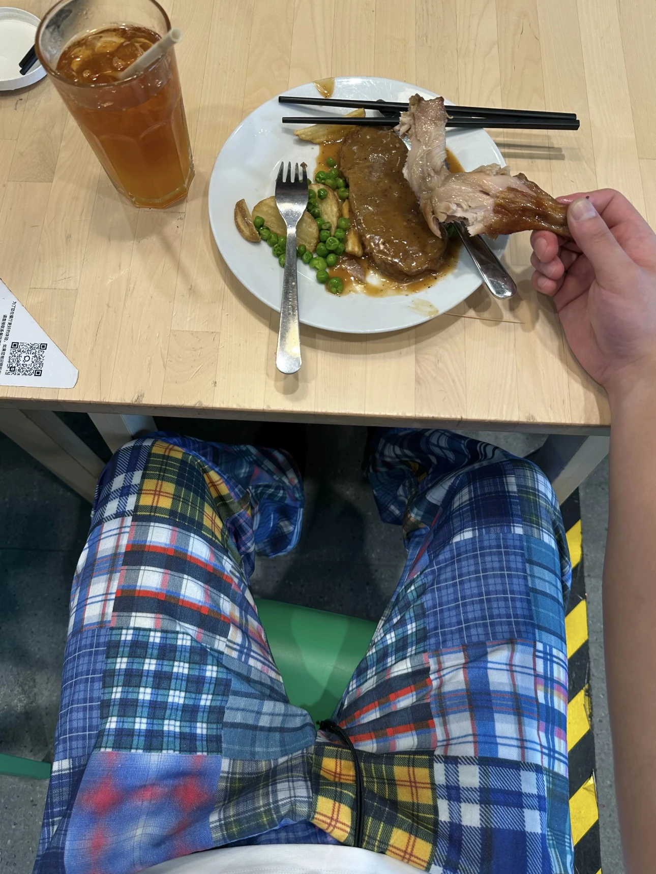 

Retro American Plaid Wide Leg Pants ex Loose Casual Design Versatile Floor-Length Trousers Trendy Straight Leg Jeans