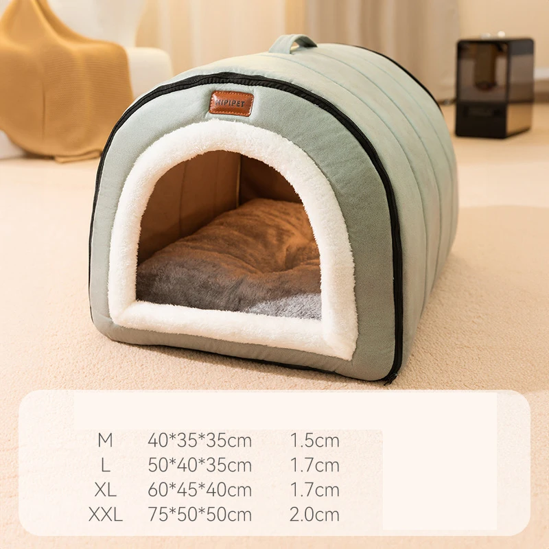 Big Dog Kennel Warm Winter Dog House Mat Detachable Washable Dogs Bed Nest Deep Sleep Tent for Medium Large Dogs House Supplies