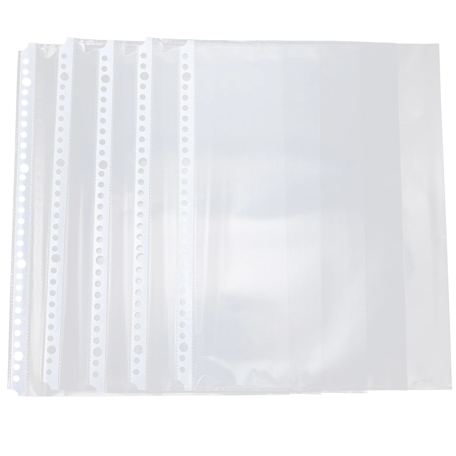 100 Pcs Trapper Folder Inner Pocket Clear File Protector Adhesive Transparent Plastic