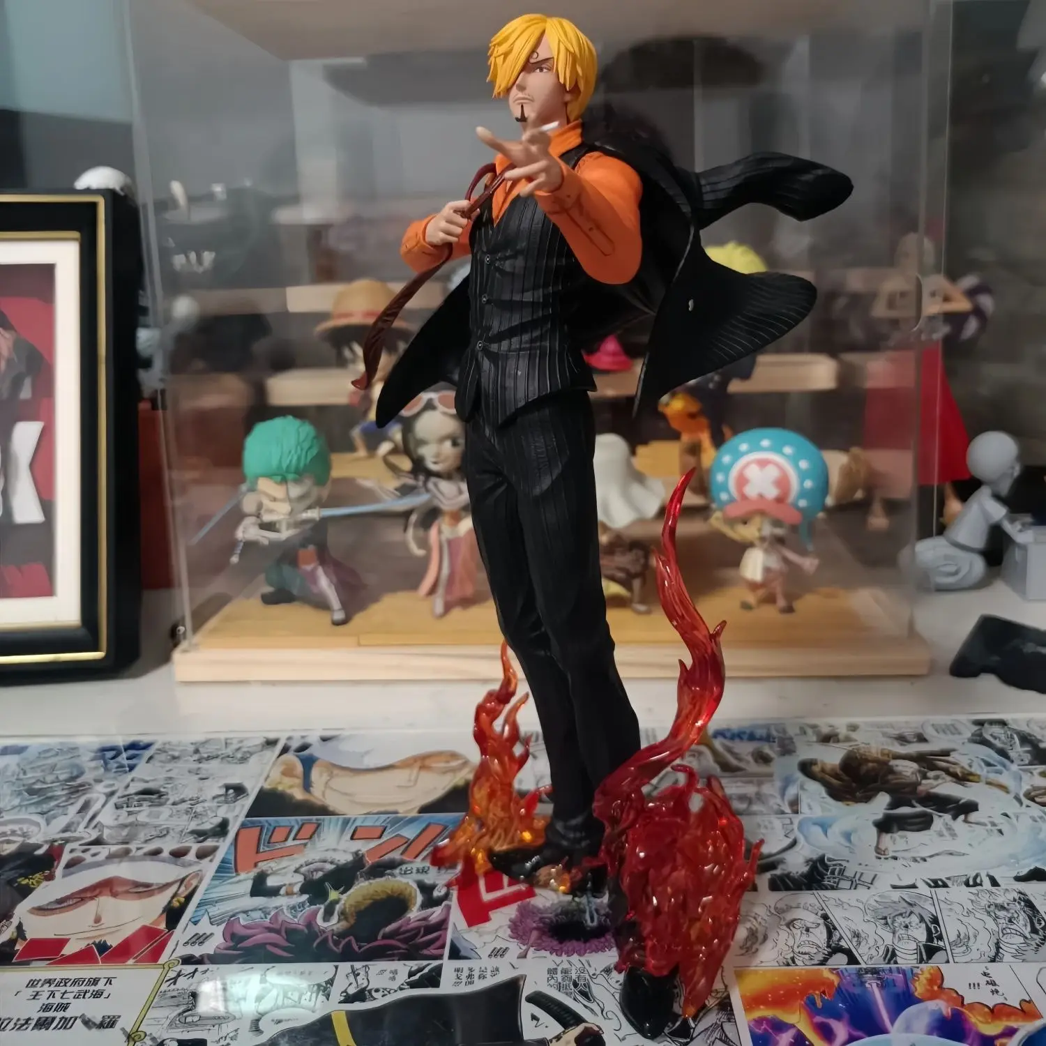 Anime Figur Ein Stück Sanji Stroh Hut Gruppe Resonanz Gk Statue Puppe Pvc Action Figur Desktop Sammlung Ornament Modell Spielzeug