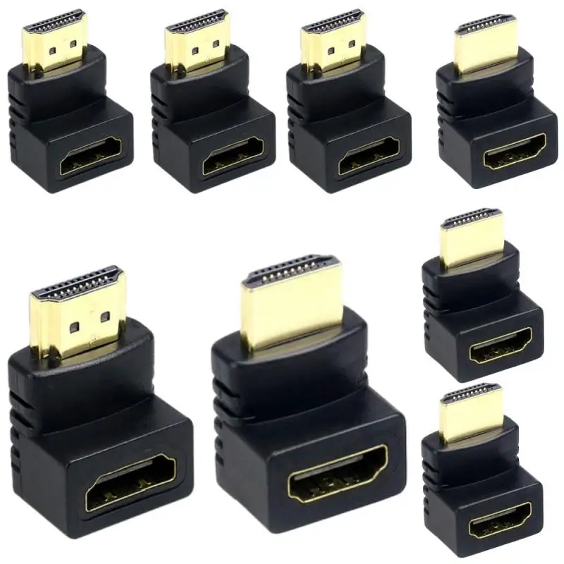 HDMI 90 degree right angle adapter 270 degree HDMI high-definition elbow adapter black