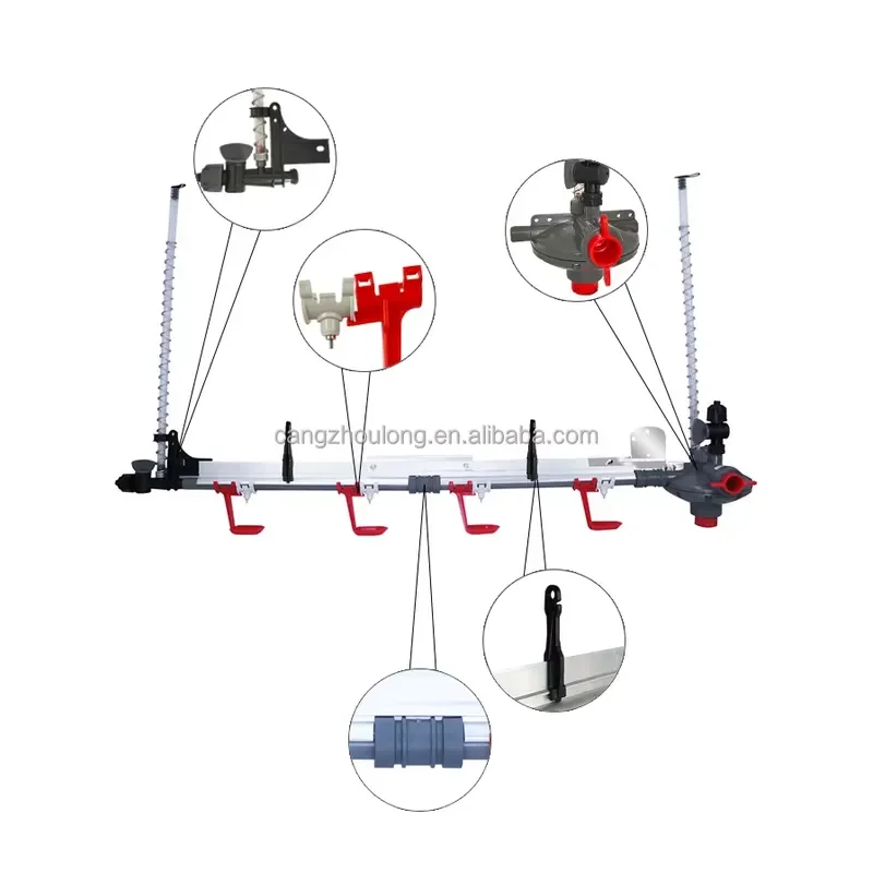 Automatic Poultry Drinking System Nipple Waterer Line for Chicken Farm Equipment High Quality Plastic Drinkers for Broiler