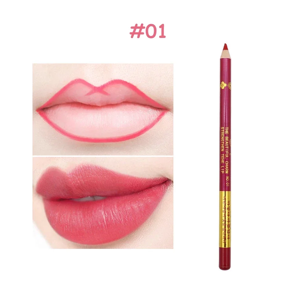 1PC Wasserdicht Matte Lip Linie Stift Für Lippen Eyeliner Erröten Make-Up Langlebig Tattoo Lippenstift Skizze Farbstoff Tönung Liner Bleistift