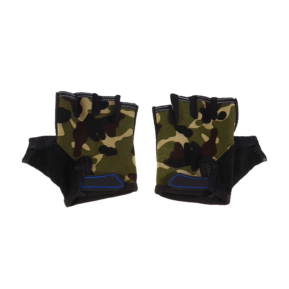 1 paar sportfietshandschoenen met halve vingers, duurzame antislip bergbeklimhandschoenen voor buitencamouflage