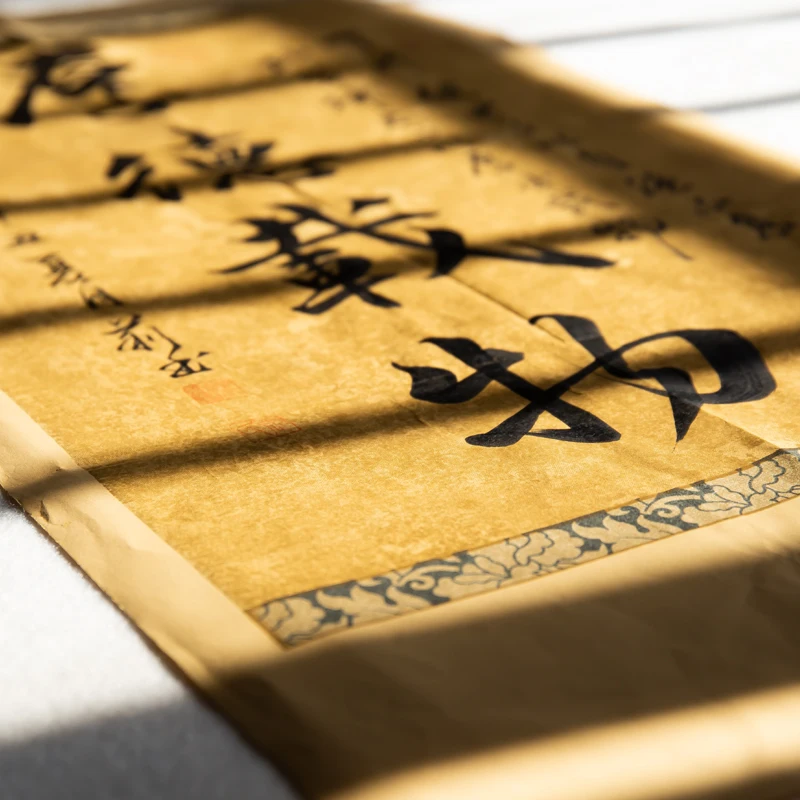 10 arkuszy Retro Batik Poezja Regular Script Half Ripe Xuan Paper Calligraphy Creation Supplies