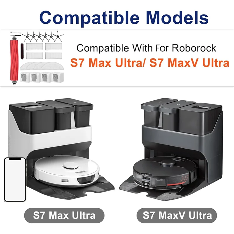 قطع غيار ملحقات المكنسة الكهربائية الروبوتية BAAM-For Roborock S7 Maxv Ultra/S7 Max Ultra