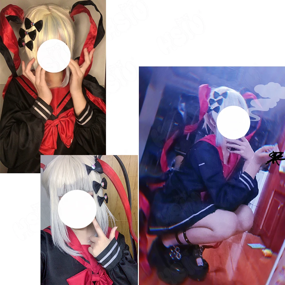 Needy girl overdose Darkness Cosplay Costume Game needy girl overdose Cosplay HSIU Darkness Black school uniform skirt