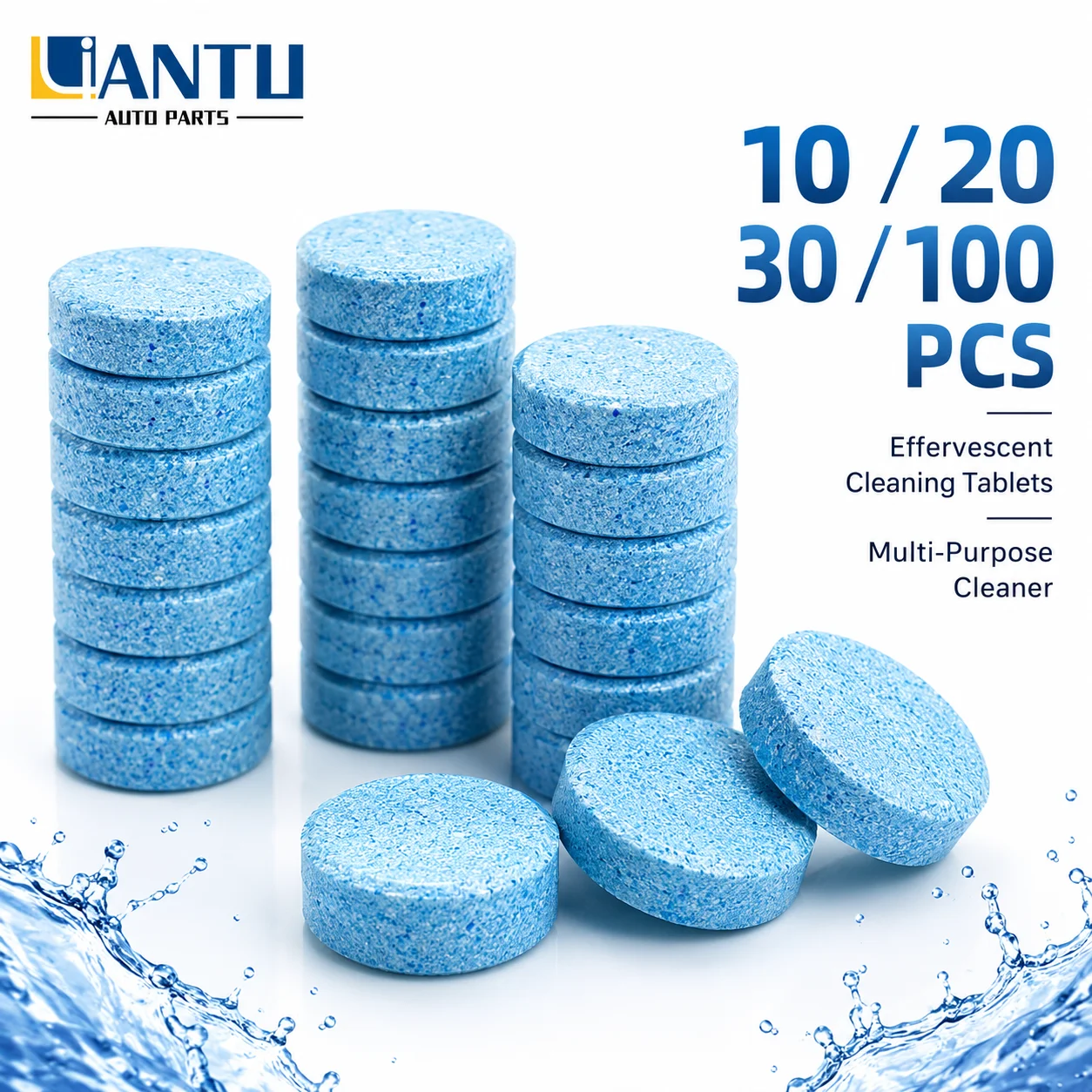 10/20/30/100pcs Wiper Effervescent Cleaning Tablets Concentrated Car Glass Cleaner Windshield Washer Fluid Efficient Cleaning