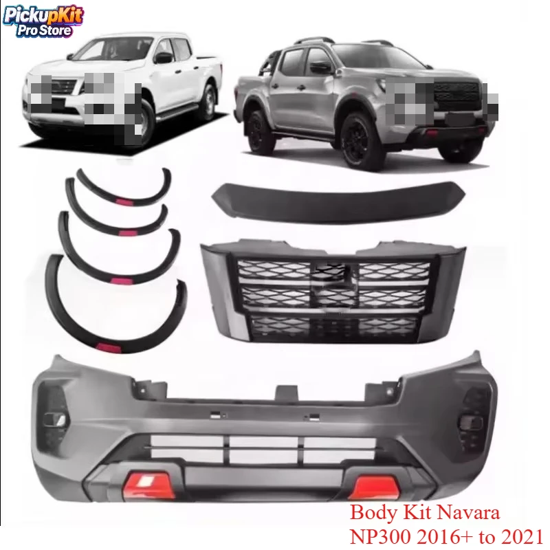 

4x4 Offroad Facelift Body Kit Navara NP300 2016+ to 2021 Bumper Grille Fender Set